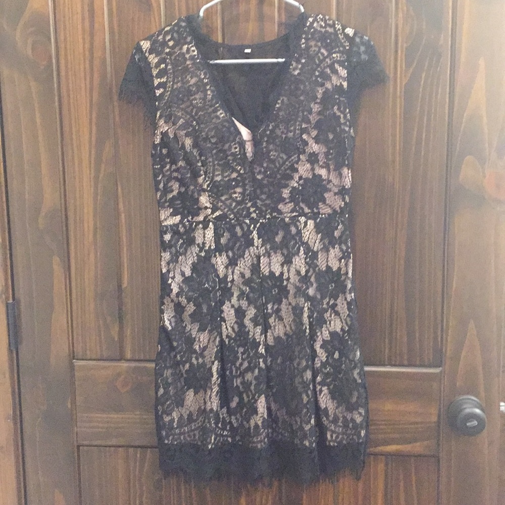 Black lace dress